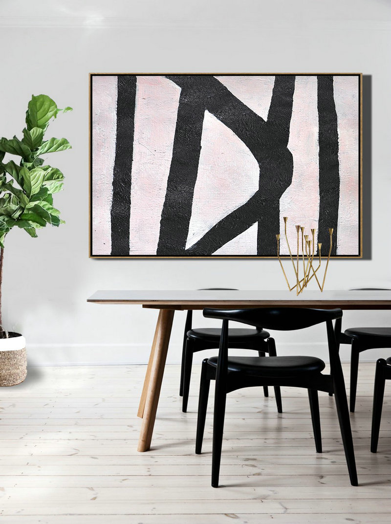 Large Abstract Art Handmade Oil Painting,Hand-Painted Oversized Horizontal Minimal Art On Canvas,Abstract Artwork Online